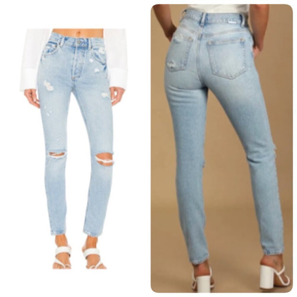 Boyish Womens Denim The Billy High Rise Skinny Sz 26 in Sliding Doors